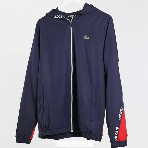Lacoste Other - NWT! $227 Lacoste Colorblock Hooded Track Jacket M/L